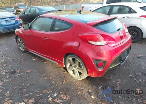 2013 Hyundai Veloster Turbo W/Black from USA, damaged, VIN KMHTC6AE0DU098815